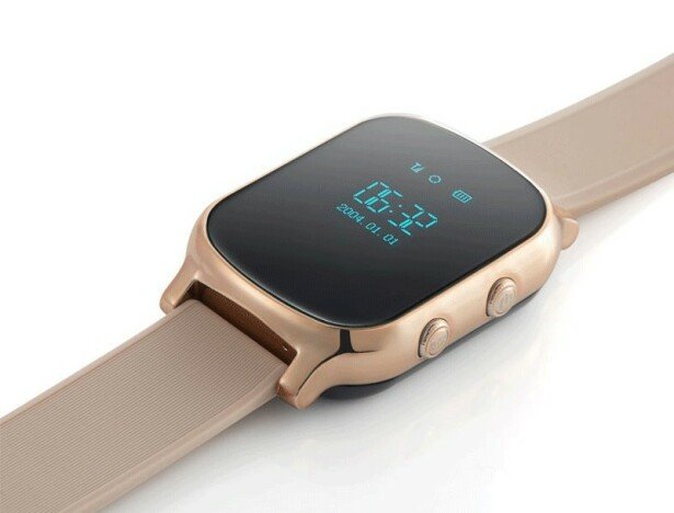 Ceas Smartwatch cu GPS Copii si Adulti iUni Kid58, Telefon incorporat, LBS, Wi-Fi, Gold + Boxa Cadou